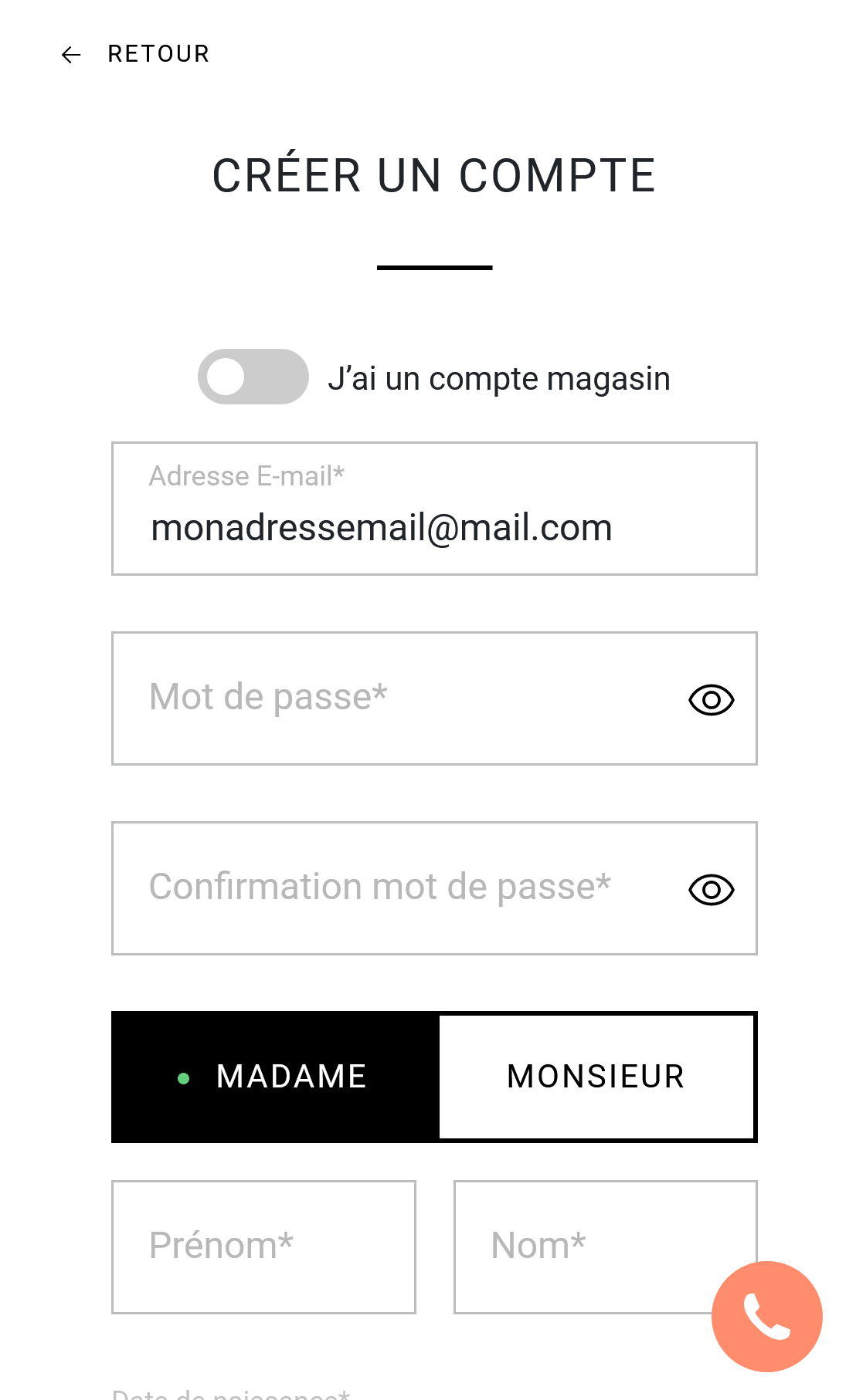 Créer un compte